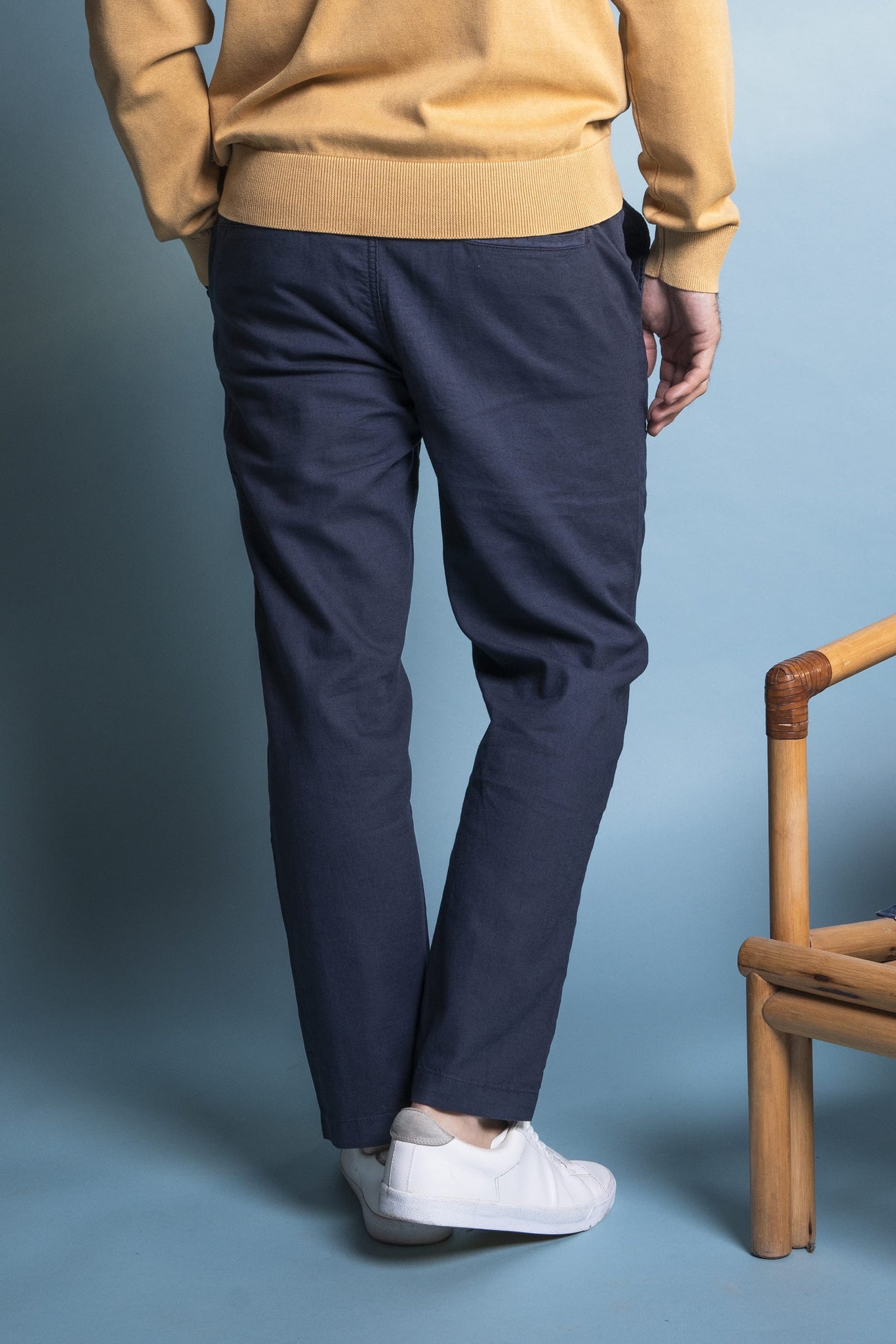 PANTALONE CHINO IN LINO COTONE COMFORT FIT