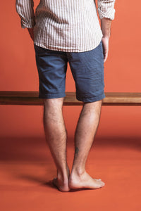 COMFORT FIT LINEN AND COTTON BERMUDA SHORTS