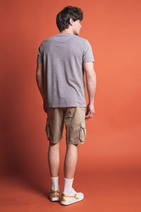 COTTON PIQUET T-SHIRT WITH APPLIED POCKET REGULAR FIT