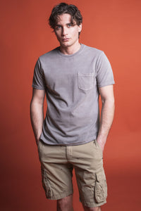 COTTON PIQUET T-SHIRT WITH APPLIED POCKET REGULAR FIT