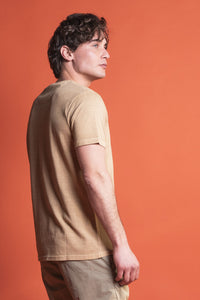 COTTON PIQUET T-SHIRT WITH APPLIED POCKET REGULAR FIT